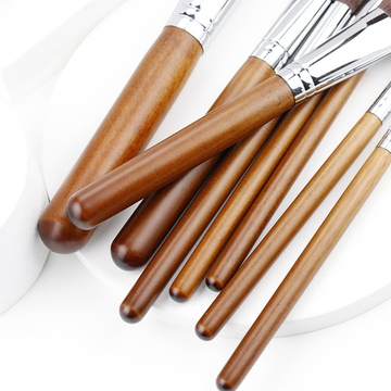 Classical Makeup Brush Set Burlywood Color High Gloss Copper Premium Brushes