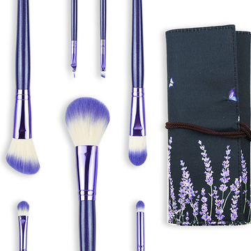 A 7-piece collection of daily makeup brushes for a flawless full-face application